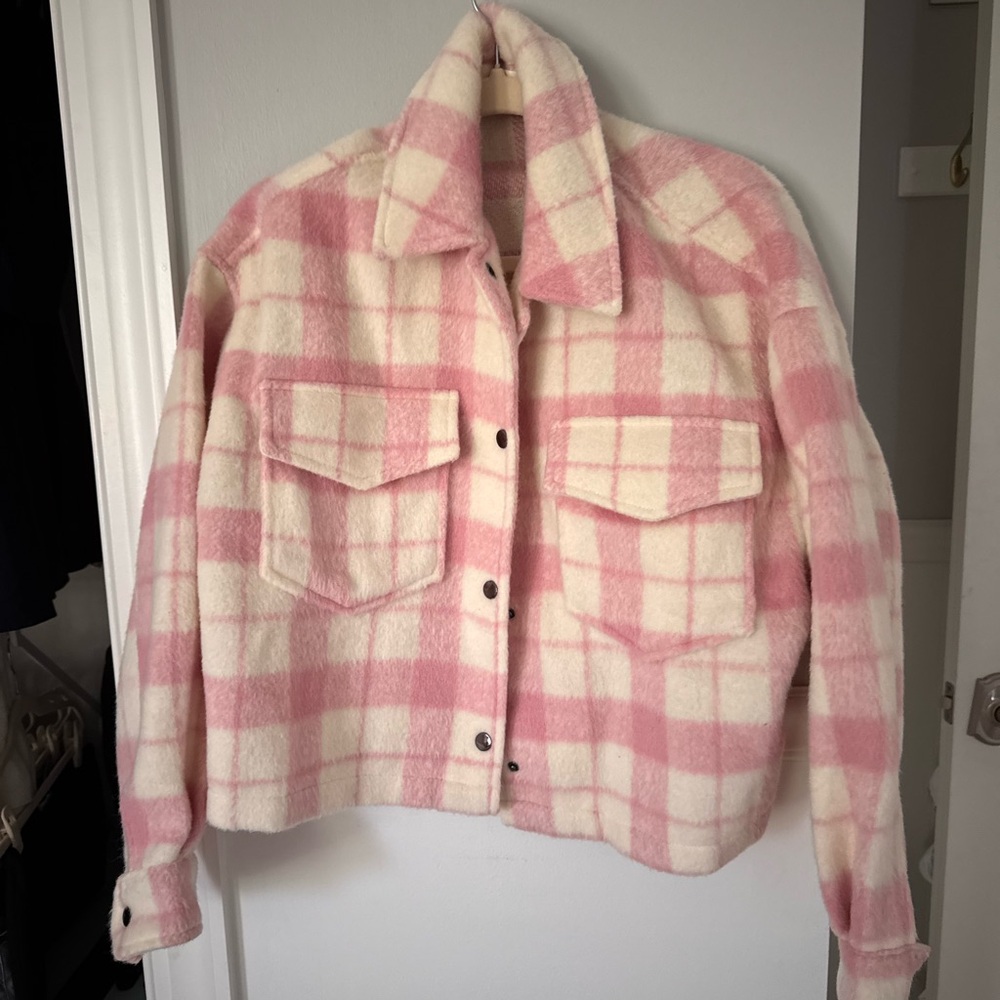 Pink Plaid Shacket – Pants Store – Size M